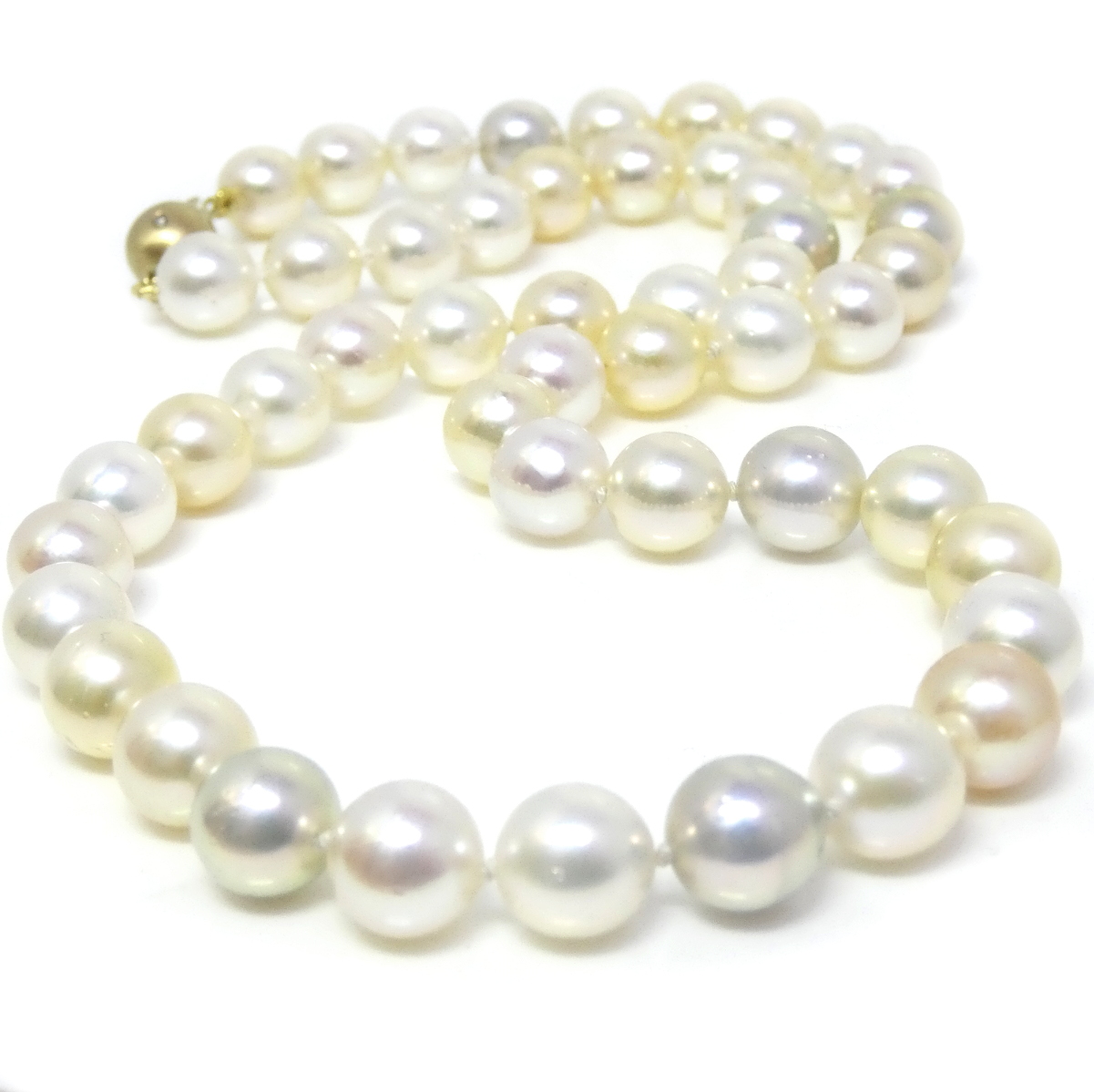 Multicoloured Akoya Round 8-9mm Necklace